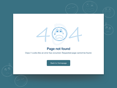404 Error Page 404 error page basic shapes clean ui layout design tab design uidesign uiux web design xd design