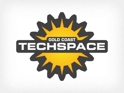 Gold Coast Techspace Logo coast cog gold logo sun tech techspace