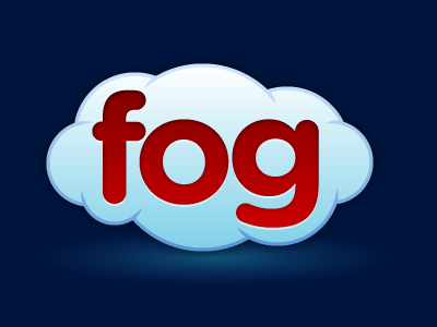 Quick Logo Concept for Fog.io cloud dark fog glow ruby