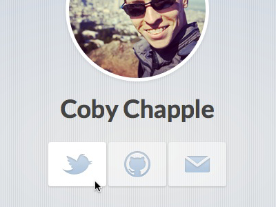 CobyChapple.com Redesign hover icons lato slate stripes transparent