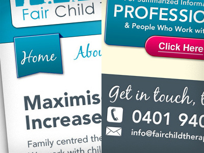 Fair Child Therapy Website UI interface ui web web design website