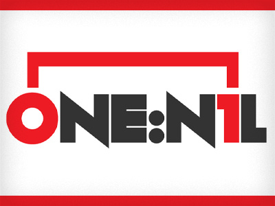 OneNil Logo color design logo red typography