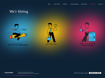 Hiring ! company craxinno craxinnotechnologies design gradients graphic design hiring technologies ui vector