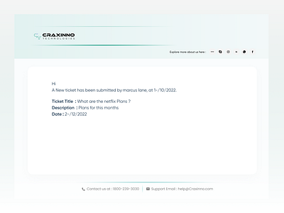 Email Template Design. craxinno craxinnotechnologies design email email design figma design graphic design illustration software development technologies ui