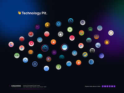 Technologies Page Design craxinno craxinnotechnologies design dribbble design figma design graphic design software development technologies technologies icons technologies page ui ux