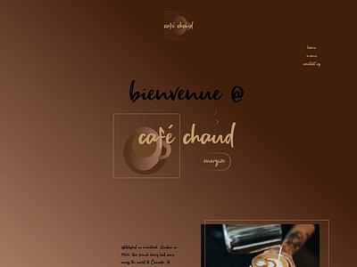 Cafe Chaud, Branding & Website Ui design dribbble minimal ui web web design