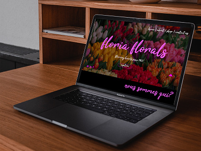 Floria Florals agency branding design logo minimal ui vector web web design