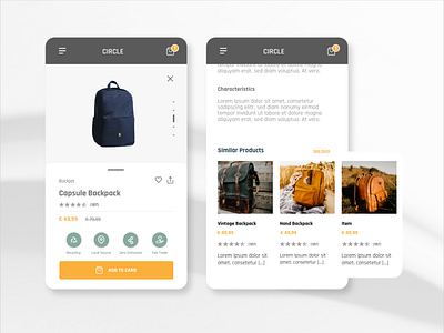 Product Page Backpack Daily UI 12