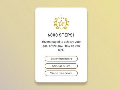 Pop-Up / Overlay - Daily UI 016 016 achievement daily 100 challenge daily ui dailyui dailyui16 dailyuichallenge design habit overlay popup steps tracker ui uidesign