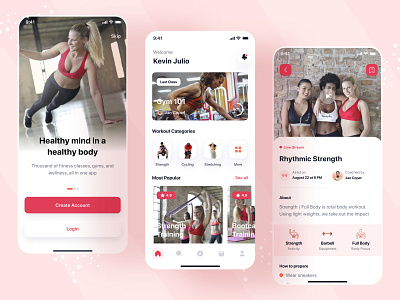 Workout Guide App Design fit fitness fitness app good life goood life style gym gym guide gym guide line gym work healthy healthy life mobile app ui design uiux ux design workout workout app ui
