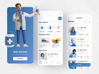 Best Doctor App Ui app design best doctors design doctor good helth health medacine mobile app prescription sickness ui ui design ui ux website