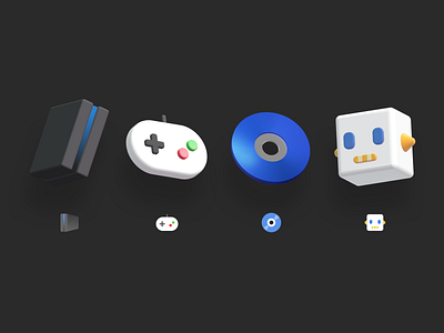 2D icons convert to 3D