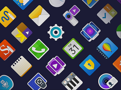 2015 Galaxy icon set graphic icon illustrator set