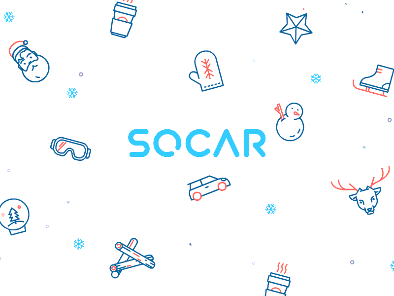 SOCAR winter animation animation animationcc gif icon illust illustration interaction line winter