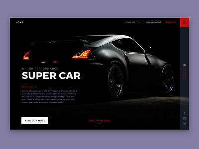 Studio Jukes – Super Car Website Design automotive car design graphic design home landing performance uidesign