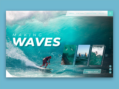 Studio Jukes – Surfing Website Design design graphic design home landing making waves surfing surfing website ui uidesign web design webdesign website