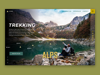 Studio Jukes – Trekking Website Design design graphic design hero hiking home homepage landing landing page travel trekking ui uidesign webdesign website