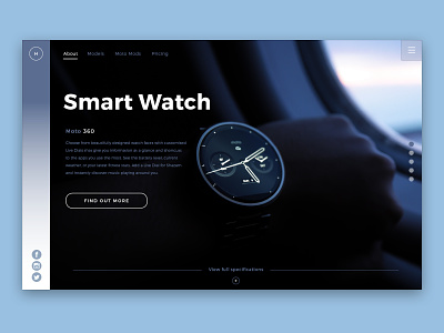 Studio Jukes – Smart Watch Website Design brand design graphic design hero home homepage landing landing page moto smartwatch tech ui uidesign webdesign website