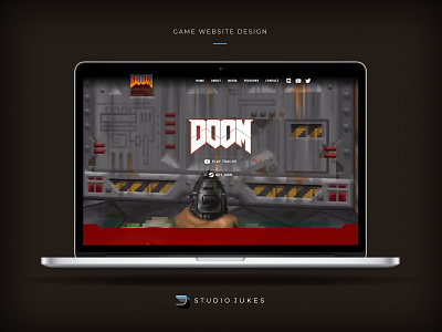 Game Website / UI Design - Doom doom game dev homepage landing page ui uidesign webdesign website