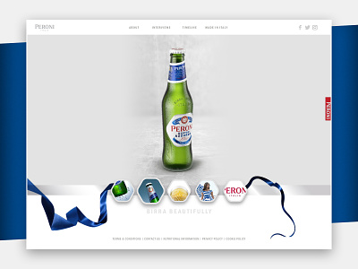 Peroni Website / UI Design Concept beer brand design graphic design hero landing peroni product showcase ui uidesign webdesign website