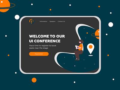 Daily UI 004 conference daily daily 100 challenge daily ui dailyui dailyuichallenge design landing space star ui ux web website