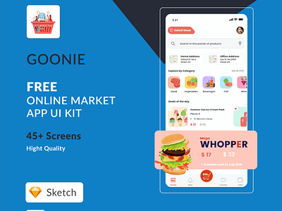 Free Online Market UI Kits (Sketch & XD)