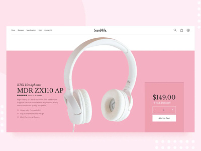 Free Website Headphone Product Page (PSD) ecommerce free website design page product product page design psd website web web design web template website