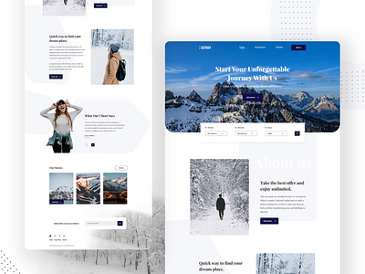 Free Travel Blogger Landing Page (PSD)