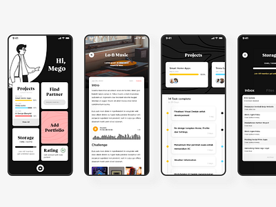 Free Collaboration Project Apps Concept UI (XD) app free ui free ui kit freebie ui ui ui design ui designer ui kit ui kit design ui ux uidesign uiux ux ux design