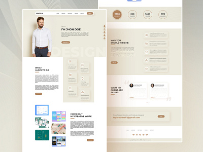 Free Designer Portfolio Landing Page