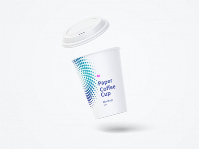 Free Floating Coffee Cup Mockup