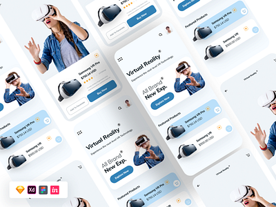 Free VR App UI Kit Concept