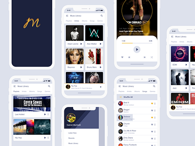 Free Music Application UI Kit Design