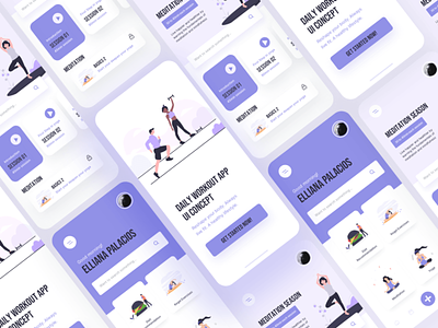 Free Work Out Fitness App UI Kit