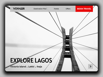 Voyager landing page design desktop landingpage travel agency travel app ui web