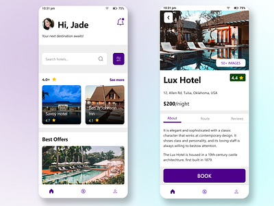 Hotel booking app hotel hotel booking mobile app product design travel ui