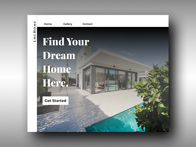 Real estate agency desktop landingpage ui