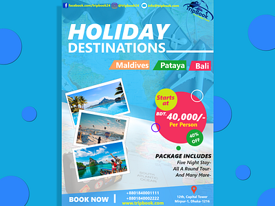 Travel Package Advertisement Poster adobe xd atechlab design graphic design photoshop ux xd