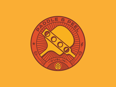 Paddle & Peel bar beer beer branding brand identity branding dublin icon identity logo logo design paddle peel pizza restaurant signage symbol symbol design