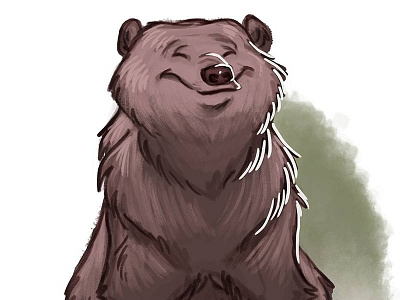 Happy Bear Doodle animal bear digital sketch