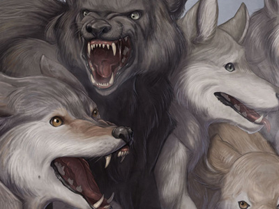 Wolves - Finished animal brynn canine drawing illustration metheney pack painting wolf