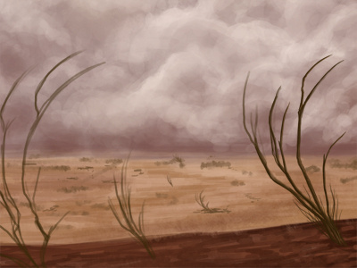 Duststorm brynn concept art desert illustration metheney sand storm the red valley
