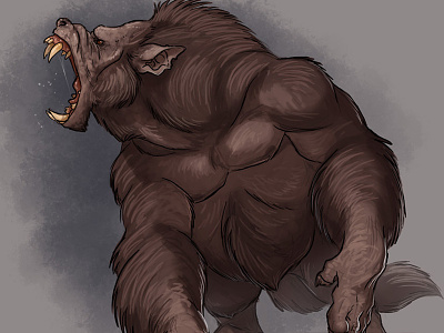 Werewolf art brynn concept creature design drawing lycan metheney werewolf