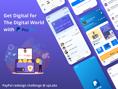 Paypal re-design challenge app challenge degital payment design minimal money payments paypal receipt receive redesign send ui uplabs ux