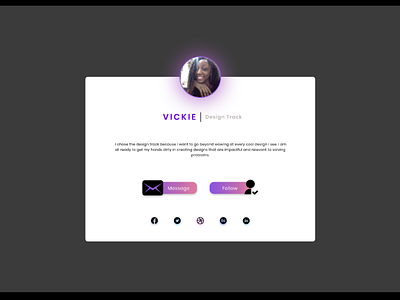 My Profile Card branding design figma ui ux web