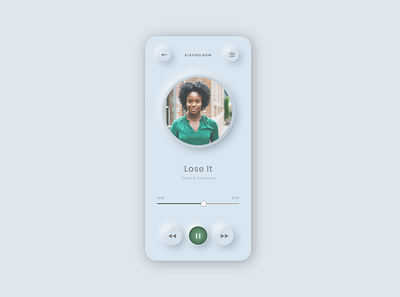 Neumorphic Music Player design figma illustration minimal ui ux