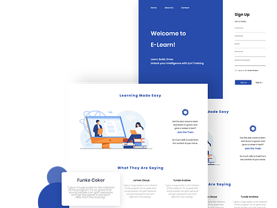 E-Learn design figma illustration ui ux