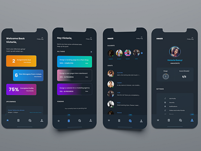 A Mobile App to Manage The Activities of an HNG Intern adobe branding design figma illustration logo typography ui ux vector visual design web