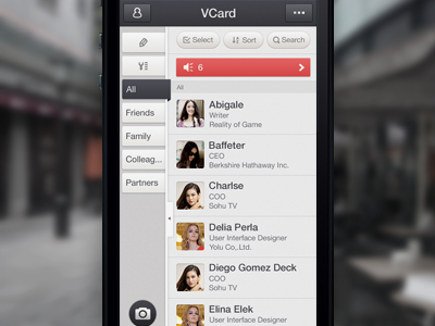 VCard app