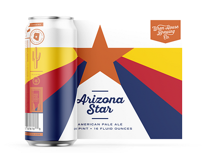 Arizona Star Can Art beer label branding design can art design illustration package design vector